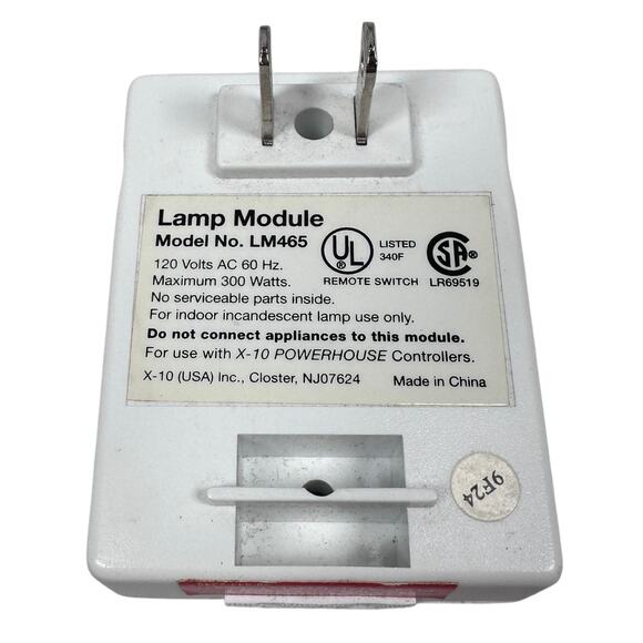 X-10 Powerhouse LM465 Plug-in Lamp Module Plug-In Light Control For Indoor Lamp - Picture 2 of 5